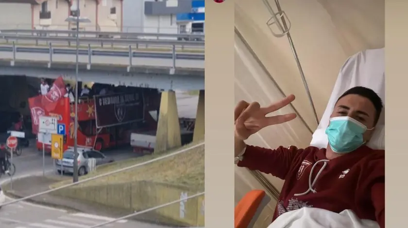 Il momento esatto della disavventura e Mohamed Rabbas in ospedale