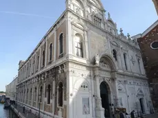Interpress/M.Tagliapietra Venezia 25.10.2017.- Lavori in corso facciata Ospedale civile di Venezia fondamenta mendicanti.