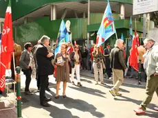 Manifestazione lavoratori licenziati presso Policlinico San Marco, Mestre.