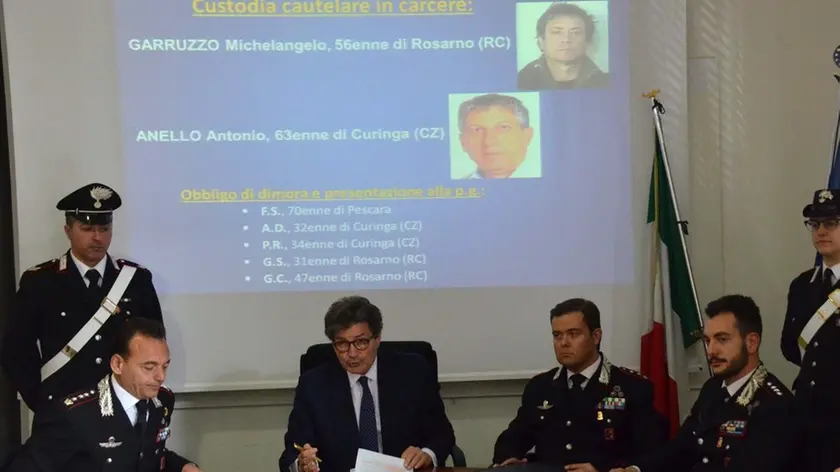 Interpress/Mazzega Venezia, 07.03.2017.- Conf.Stampa CC. Venezia Operazione "Nuova Frontiera".- Nella foto da sx Col.Claudio Lunardi,il Proc. Adelchi d'Ippolitom Ten.Co. Scarpa Helios ed il Cap. Russo Dario