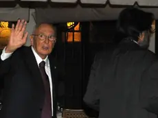 Interpress/Mazzega Morsego Venezia,06.09.2013.- Il Pres.Giorgio Napolitano alla Taverna L a Fenice.-