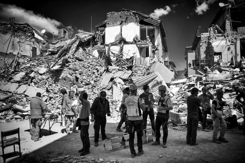 24 Agosto 2016 - Terremoto Amatrice - Macerie in Corso Umberto I