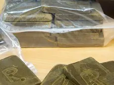 epa04469854 The German prosecution presents hashish during a press conference in the police headquarters in Pirmasens, Germany, 30 October 2014. A German-Spanish investigative team could assure the drugs against an international operating smuggling organisation. EPA/OLIVER DIETZE