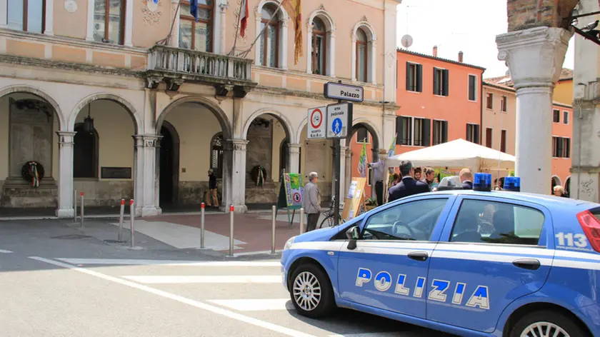 Presidio di protesta contro la Castellana Bis di fronte al municipio di Mestre