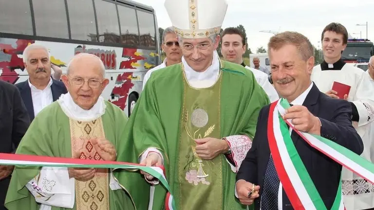 COLUCCI - DINO TOMMASELLA - JESOLO LIDO - TITOLAZIONE STRADA a DON COSTARINA CON PATRIARCA E SINDACO