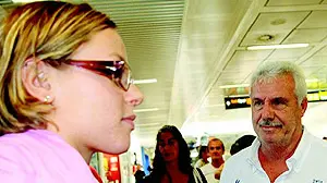 Il ct Alberto Castagnetti con Federica Pellegrini