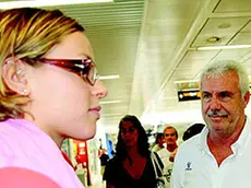 Il ct Alberto Castagnetti con Federica Pellegrini