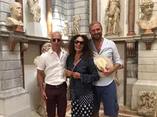 Jeff Bezos in visita a Palazzo Grimani di Venezia con Diane von Furstemberg e Toto Bergamo Rossi