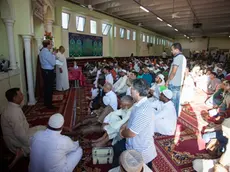 Foto Agenzia Candussi/ Baschieri/ Marghera, Moschea di via Monzani/ La comunità islamica veneziana festeggia la fine del Ramadan presso il Centro Islamico di Venezia.