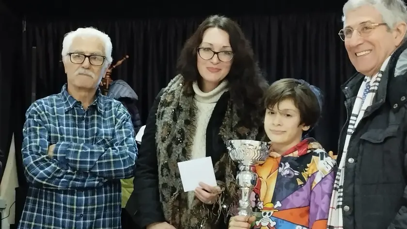 La premiazione del campioncino Nicolò Gazzato