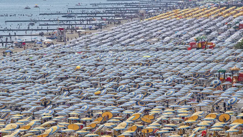 Veduta aerea della spiaggia di Jesolo
