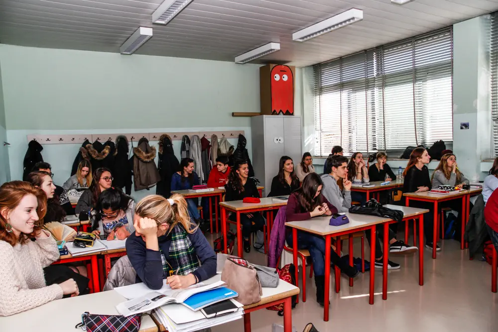 Lezione al liceo Bruno di Mestre a tema Prima Guerra Mondiale e i diari di un combattente, con la pertecipazione del Sig. Paolo De Manincor figlio dell'autore dei diari.