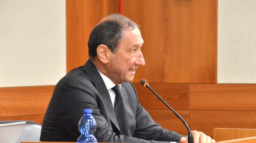 Piergiorgio Baita, ex presidente Mantovani, durante la sua deposizione