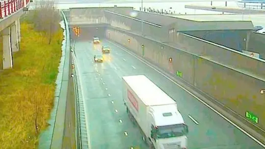 La simulazione di un tunnel come quello che potrebbe essere realizzato sotto il Piave