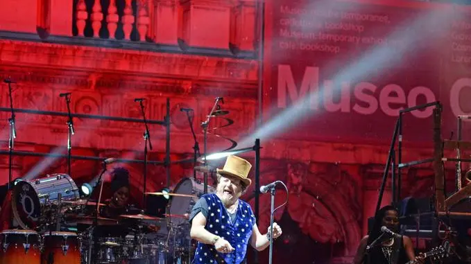 Italian singer Zucchero performs on the stage at San Marco square in Venice, 03 July 2018. ANSA/ANDREA MEROLA