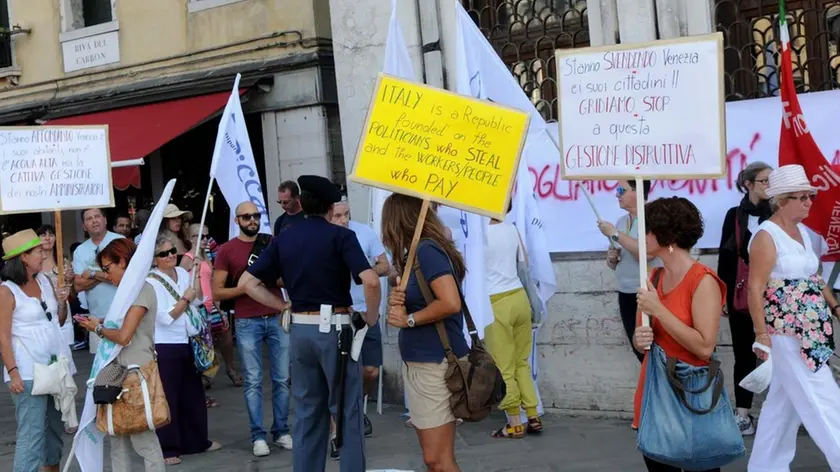 Interpress/Mazzega Morsego Venezia, 07.09.2014.- Regata Storica 2014 Manifestazione Dipendenti Comunali.-