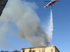 Interpress/M.Tagliapietra Venezia 17.02.2015.- Incendio appartamento in fondamenta della Sensa a Cannaregio.
