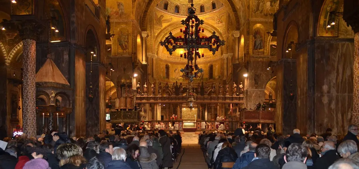 Interpress/Gf.Tagliapietra. 13.12.2015.- BASILICA DI SAN MARCO, APERTURA DELLA PORTA SANTA.