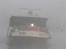 Vitucci Venezia 17.01.2012.- Nebbia fitta in Canal Grande.- Interpress