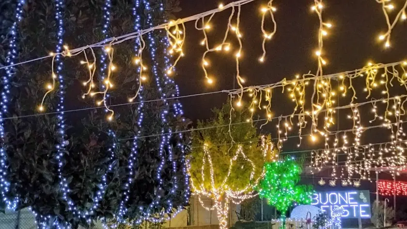 Uno scorcio della Casa delle luci di Natale a Cappelletta