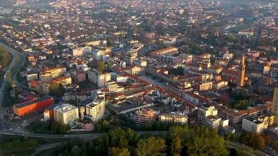 La città di San Donà vista dall’alto
