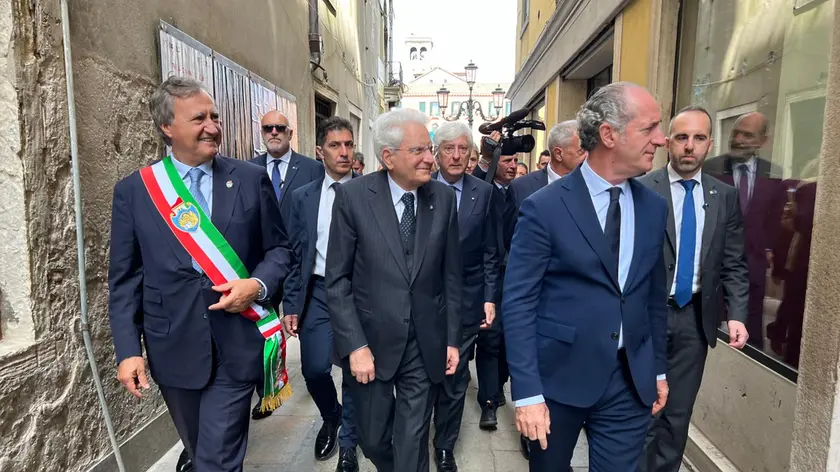 Il Presidente Mattarella con Zaia e Brugnaro