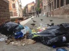 Interpress/M.Tagliapietra Venezia 09.07.2016.- Raccolta Immondizie non effrettuata.