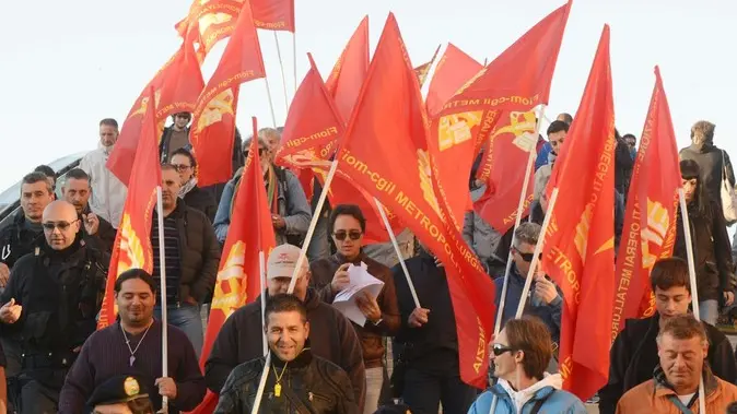 Interpress/M.Tagliapietra Venezia 24.10.2014.- Manifestazione dipendenti Palomar.