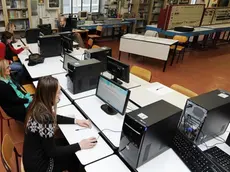 Un momento prima prova del "Concorso a Cattedra" all'Istituto Avogadro di Torino,17 dicembre 2012 ANSA/ ALESSANDRO DI MARCO