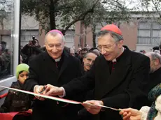 Inaugurazione del dormitorio/mensa "Papa Francesco" presso la ex scuola Edison di Marghera con la presenza del Patriarca Moraglia e il segretario di stato Vaticano Parolin