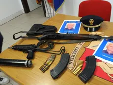 Interpress/Mazzega Furlan Venezia, 30.05.2014- Questura di Venezia, "Operazione Skorpion".- Nella foto le armi sequestrate.-