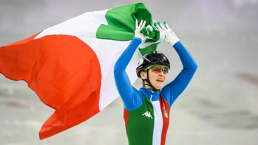 10/02/2018 Pyeongchang, XXIII Giochi olimpici invernali, nella foto Arianna Fontana, oro negli short track, 500 metri