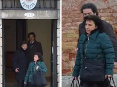 Interpress/Gf.Tagliapietra. 02.03.2016.- Monica Busetto all'uscita del carcere con gli avvocati, Stefano Busetto e Dogliani