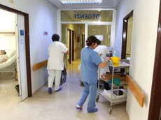 INFERMIERI IN CORSIA DURANTE IL TRASLOCO RIORGANIZZAZIONE ALL'OSPEDALE UMBERTO PRIMO DI MESTRE...TESTATINA LA NOSTRA SALUTE Corsia di un ospedale padovano In alto: Claudio Rizzato dei Ds e Margherita Miotto, di Ipv. A destra: l'assessore Fabio Gava