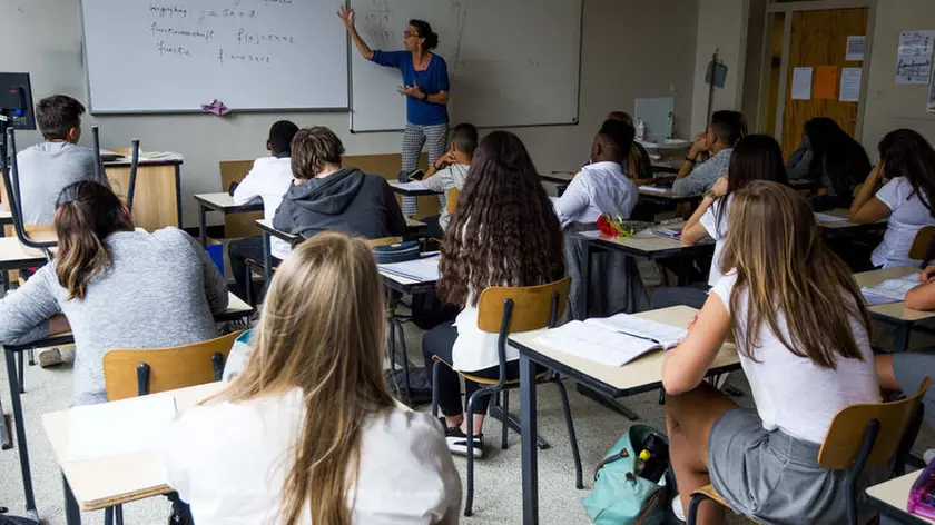 01/09/2016 Gent. Primo giorno del nuovo anno scolastico alla scuola superiore Nieuwen Bosch