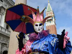 Interpress/M.Tagliapietra Venezia 27.02.2014.- Carnevale. Maschere a San Marco.