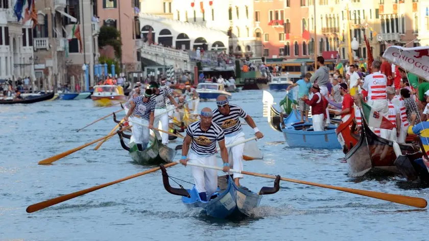 Interpress/Mazzega Venezia, 03.09.2017.- Regata Storica , i vincitori gondolini Rudie Igor Vignotto