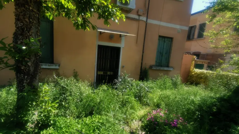 Il giardino di una delle casette in via Cavalieri di Vittorio Veneto