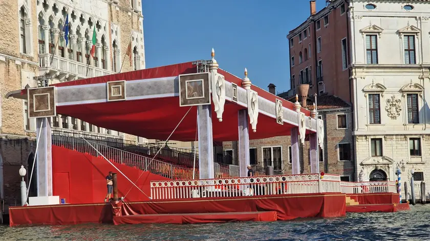 La Machina allestita a Ca' Foscari (foto Matteo Tagliapietra/Interpress)