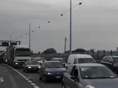 Città di Mestre paralizzata dal traffico a causa di lavori sulla tangenziale.nella foto uscita Terraglio