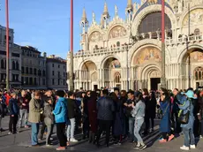 Interpress/Mazzega Venezia, 31.10.2017.- Turismo in Piazza San Marco