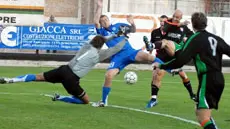 Un momento della partita Venezia-Novara