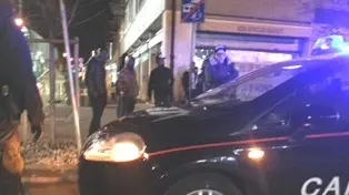 Polizia in via Monte San Michele a Mestre