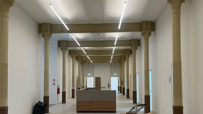 L'interno dell’ex Manifattura Tabacchi ora Palazzo di Giustizia