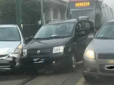 L'incidente in via Colombo che ha paralizzato epr un'ora la viabilità