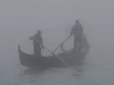 Interpress/Tagliapietra Venezia 29.01.2013.- Nebbia fitta in Canal Grande.