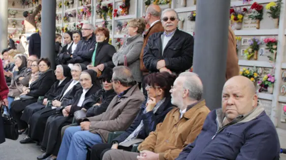 Cimitero di Mestre, 1 novembre 2013 Ogni Santi Messa del patriarca Moraglia