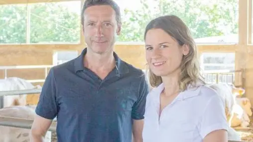 Matteo Boso e Caterina Vio nella loro azienda agricola tra Eraclea e Jesolo