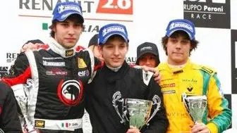 A MONZA. Al centro il vincitore Andrea Boffo