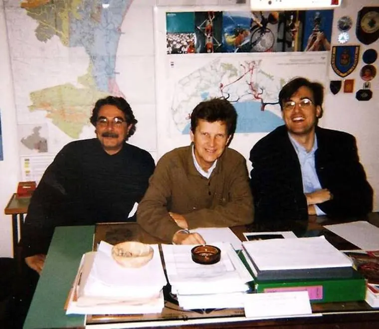 Ufficio analisi gestionali di logistica del Petrolchimico, 1997: Massolin, Michelin e Seccarello